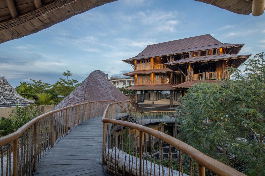 One of IBUKU Iconic buildings, Villa Taman - Mix Material House in Bali.