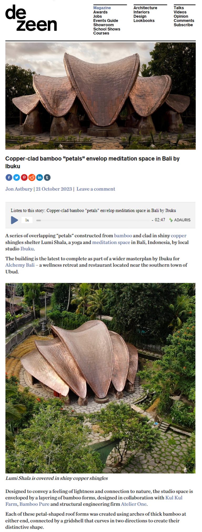 Dezeen Magazine - IBUKU